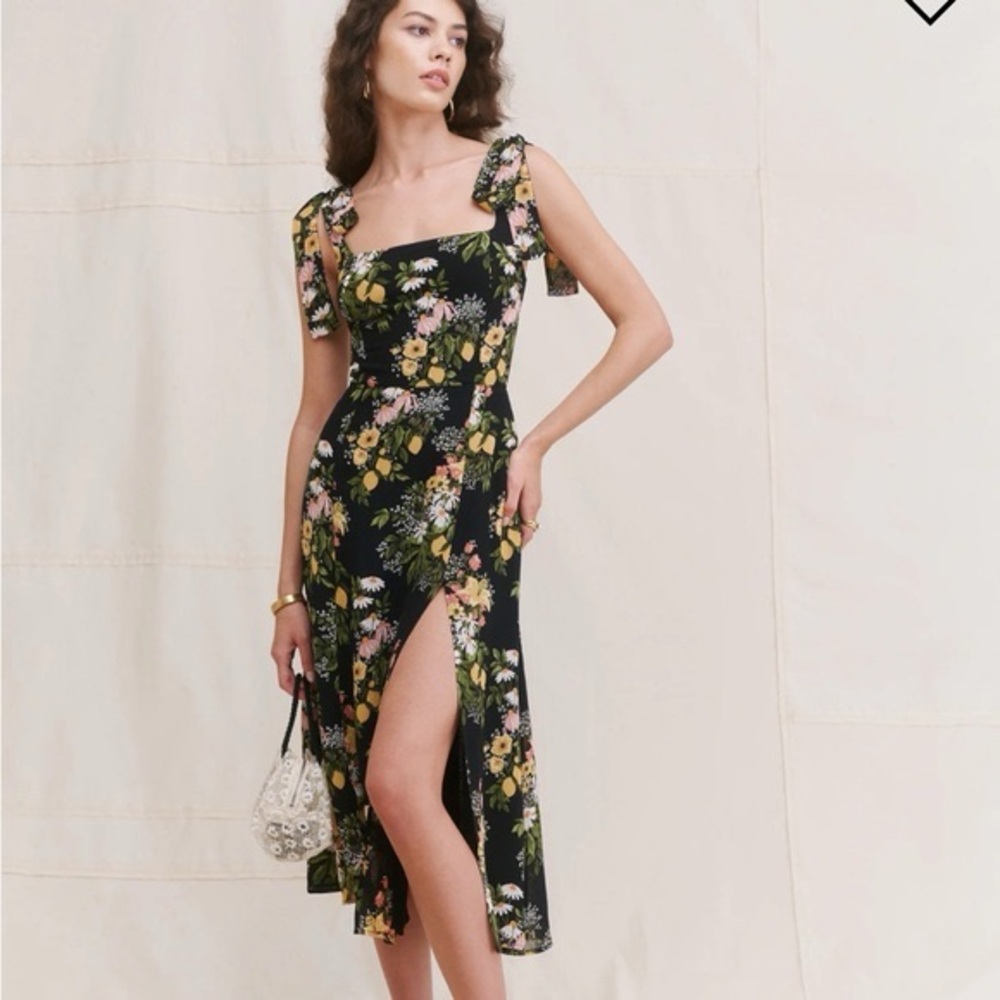 Reformation Twilight Floral Dress Sicilia Size 8